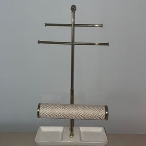 Beautiful Gold Hanging Jewelry Stand.